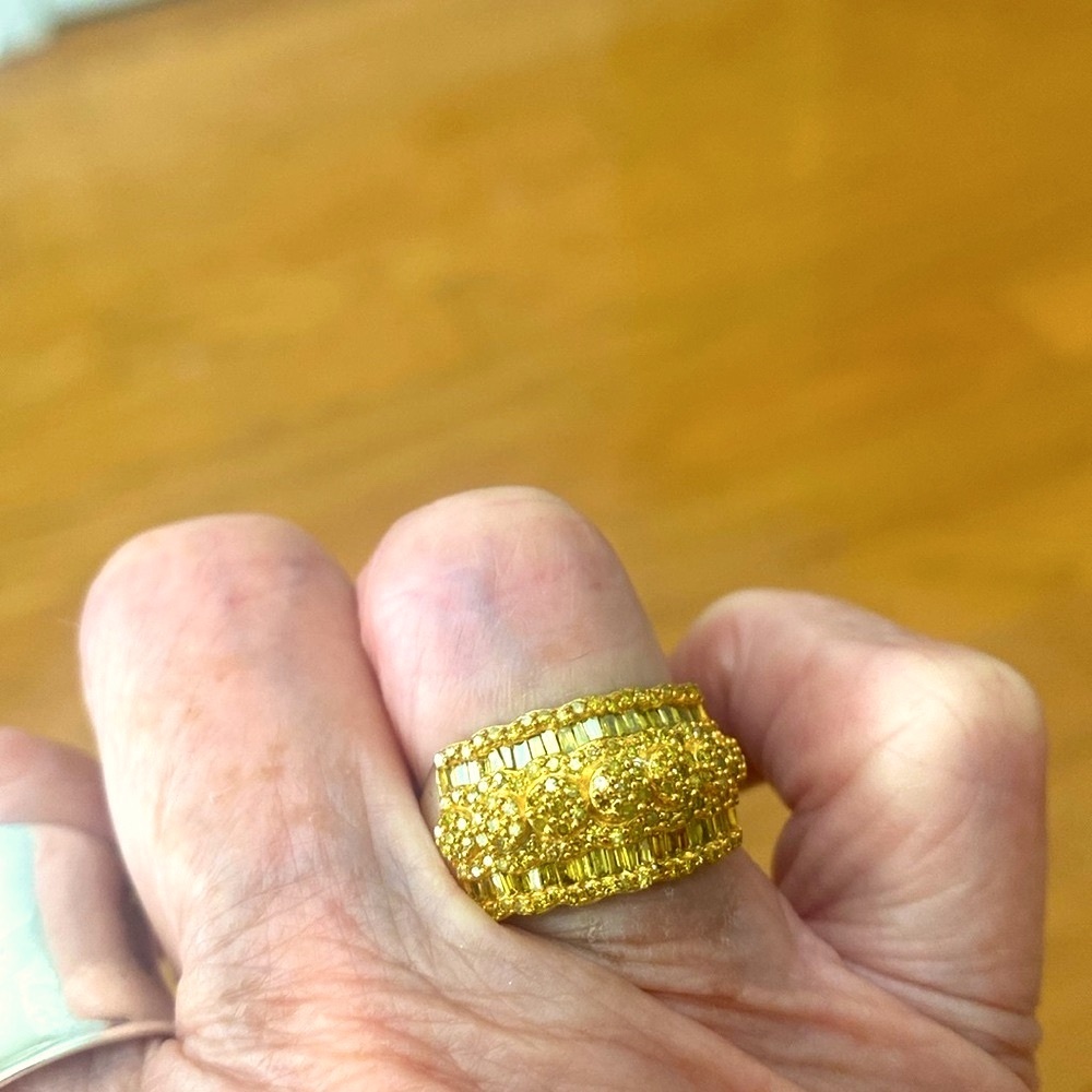 NWT Natural 1 full Carat YELLOW DIAMOND RING size 6